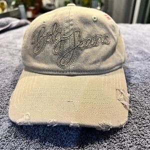 Bdg Jeans Ball Cap‎ Hat Urban Outfitters Natural Tan Distressed Adjustable Back